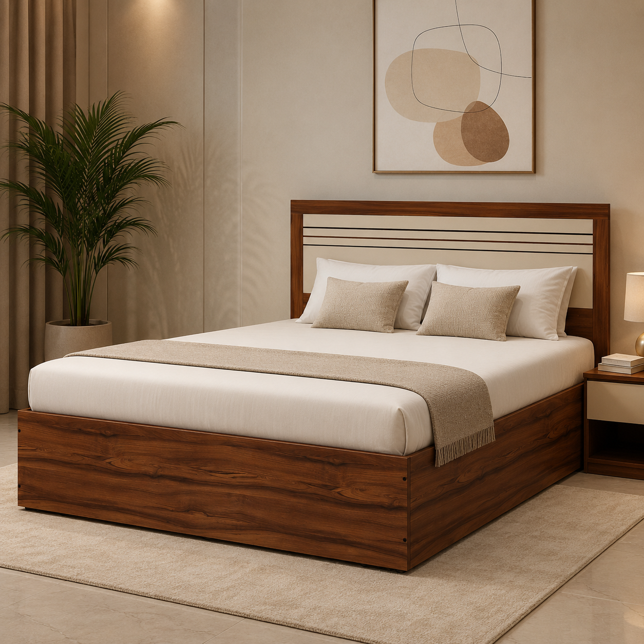 Corolla King Bed with Hydrolic Storage