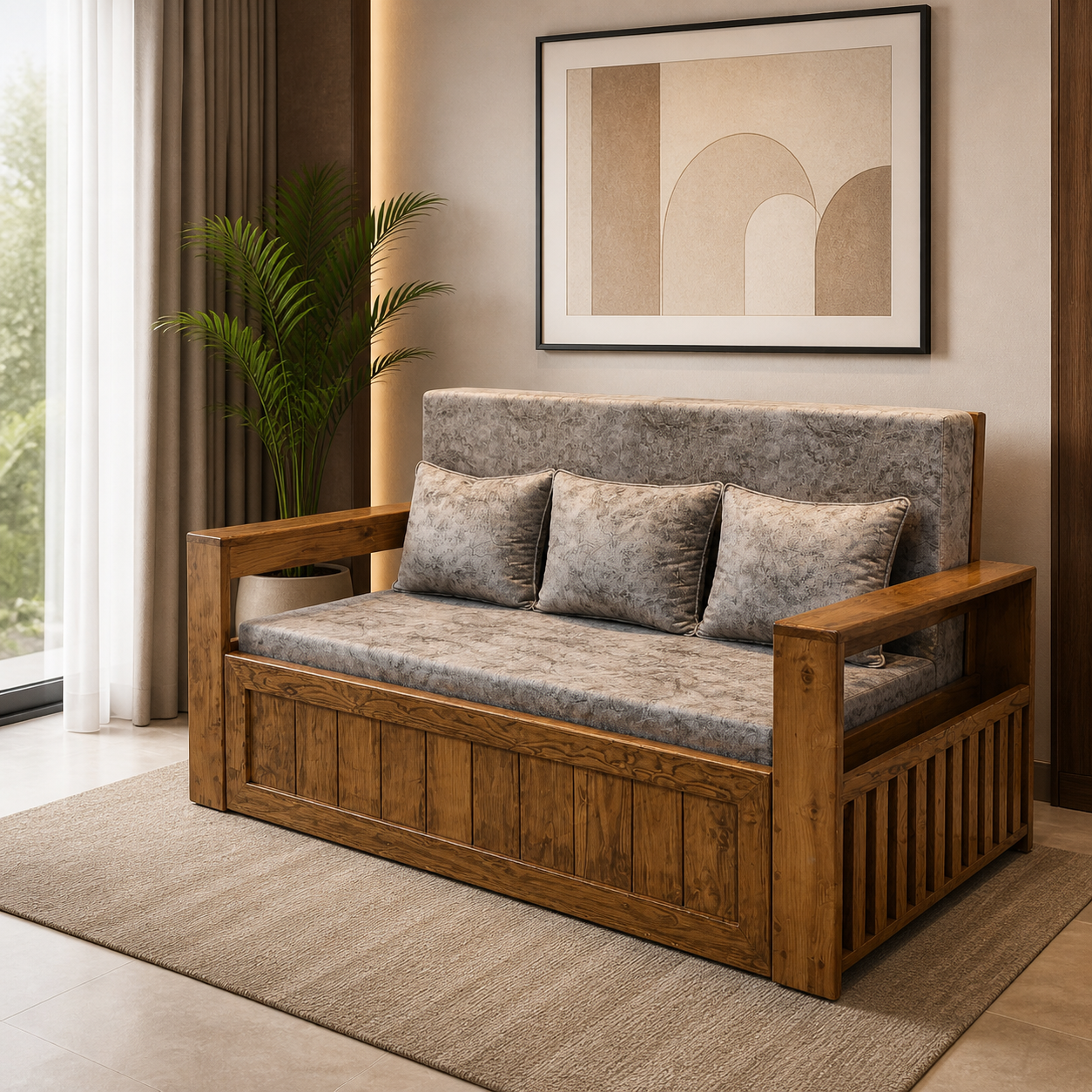 Timbernest Segun Sofa Cum Bed
