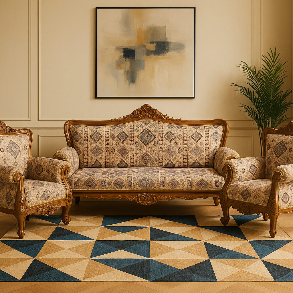 Rihayat Segun Curving Sofa Set (3+1+1)
