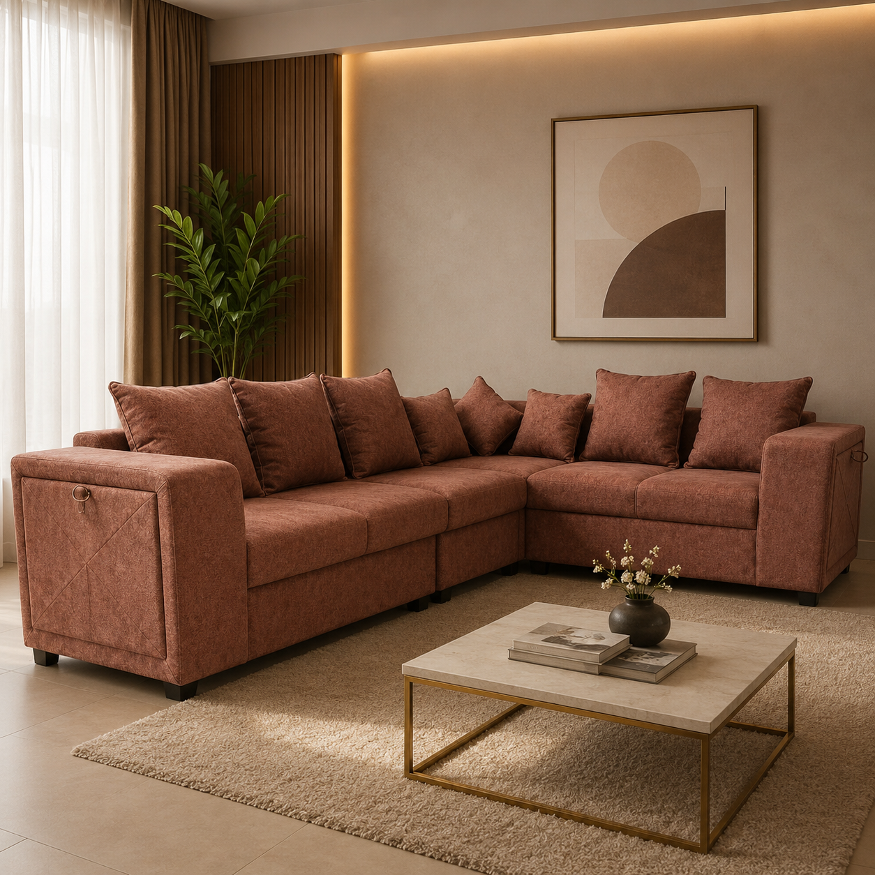 Zinnia L Sofa (Both Side adjustable)