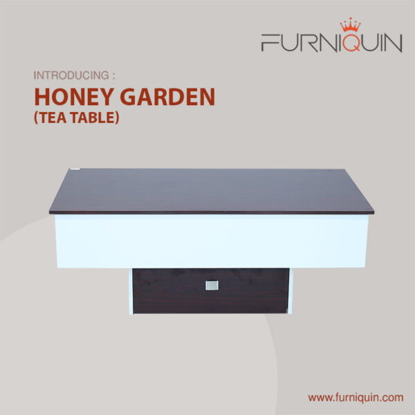 redish brown tea table honey garden